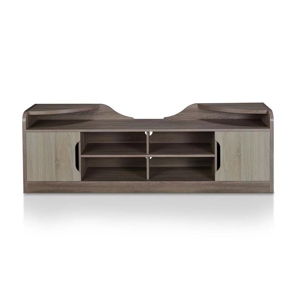 Rustic Wood 72-Inch TV Stand in Chestnut Brown Finish X9469