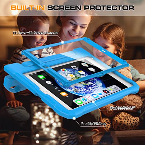 Pink Shockproof iPad 9.7" Case with Screen Protector A1050