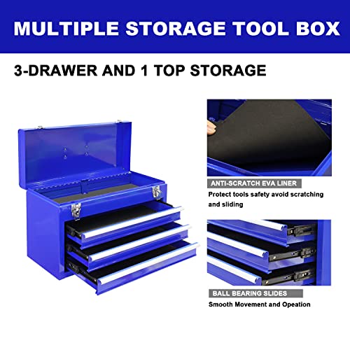 20" 3 Drawer Steel Tool Box V89756