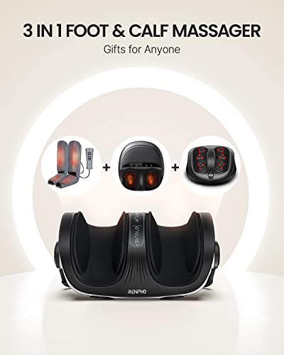 Foot Massager with Heat, Deep Kneading Rolling U138