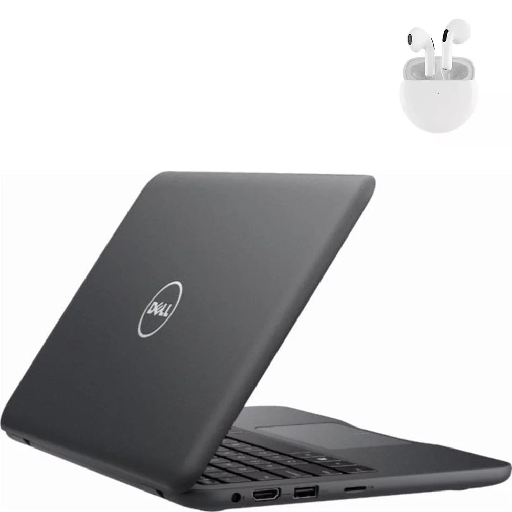 11.6" Laptop Computer Intel CPU 4GB RAM 128GB SSD Wi-Fi Webcam with Wireless Earbuds Windows 10 PC T315712