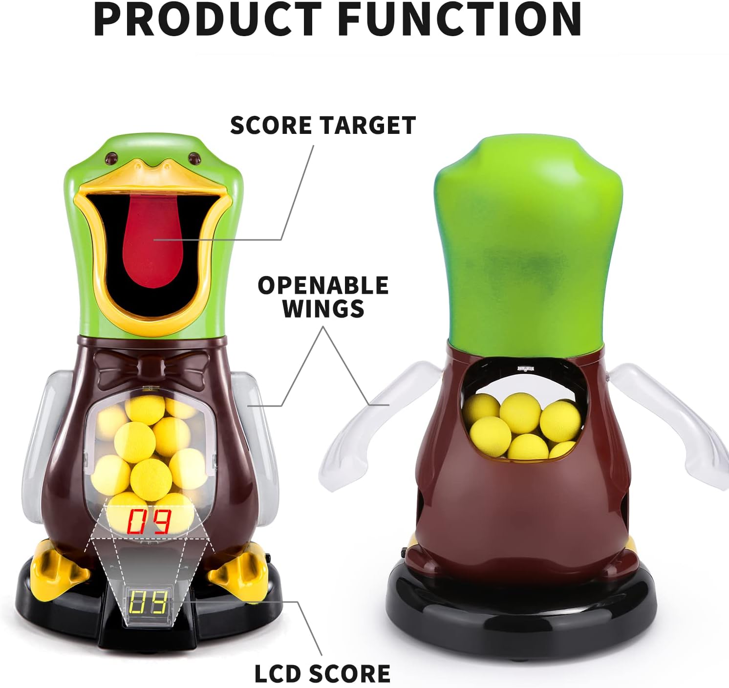 2 Packs of Toy Foam Blasters with Movable Target T6353