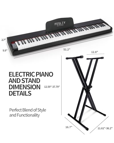 88 Key Weighted Electric Piano Keyboard with Sustain Pedal Y7127