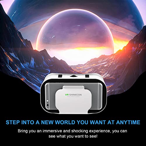 Adjustable 3D VR Glasses for Phone with Controller, Compatible 4.7-6.5 inch (Black) D665