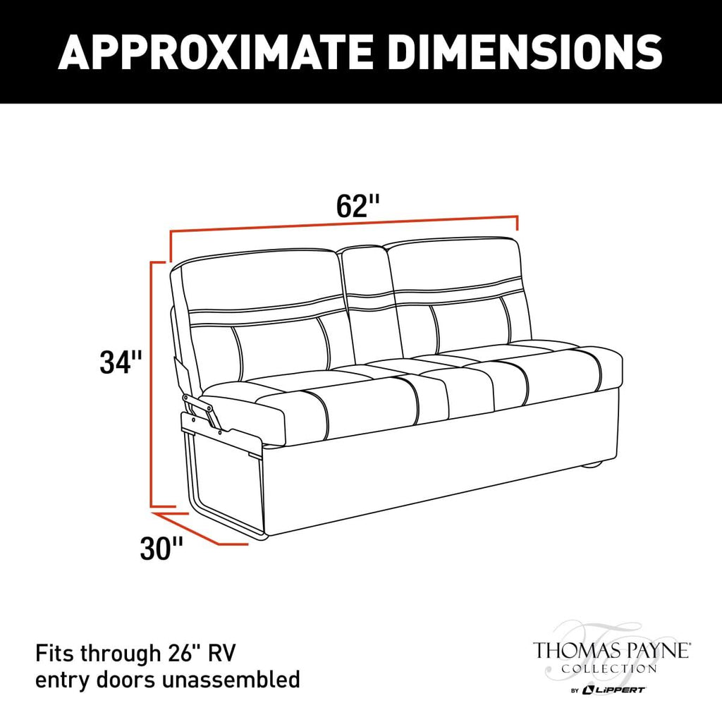 62x22 Jackknife RV Sofa with Kickboard F415063