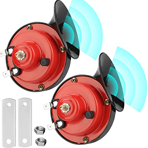 1Pair 12V Waterproof Electric Snail Horn (Black) C33943