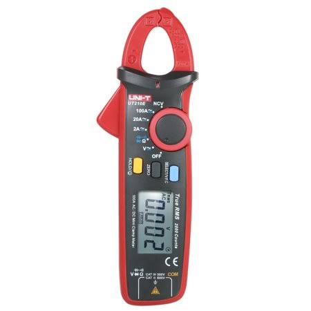 Mini Digital Handheld Clamp Multimeter Backlight LCD True RMS Voltmeter Ammeter Ohmmeter AC/DC Voltage Current T22486