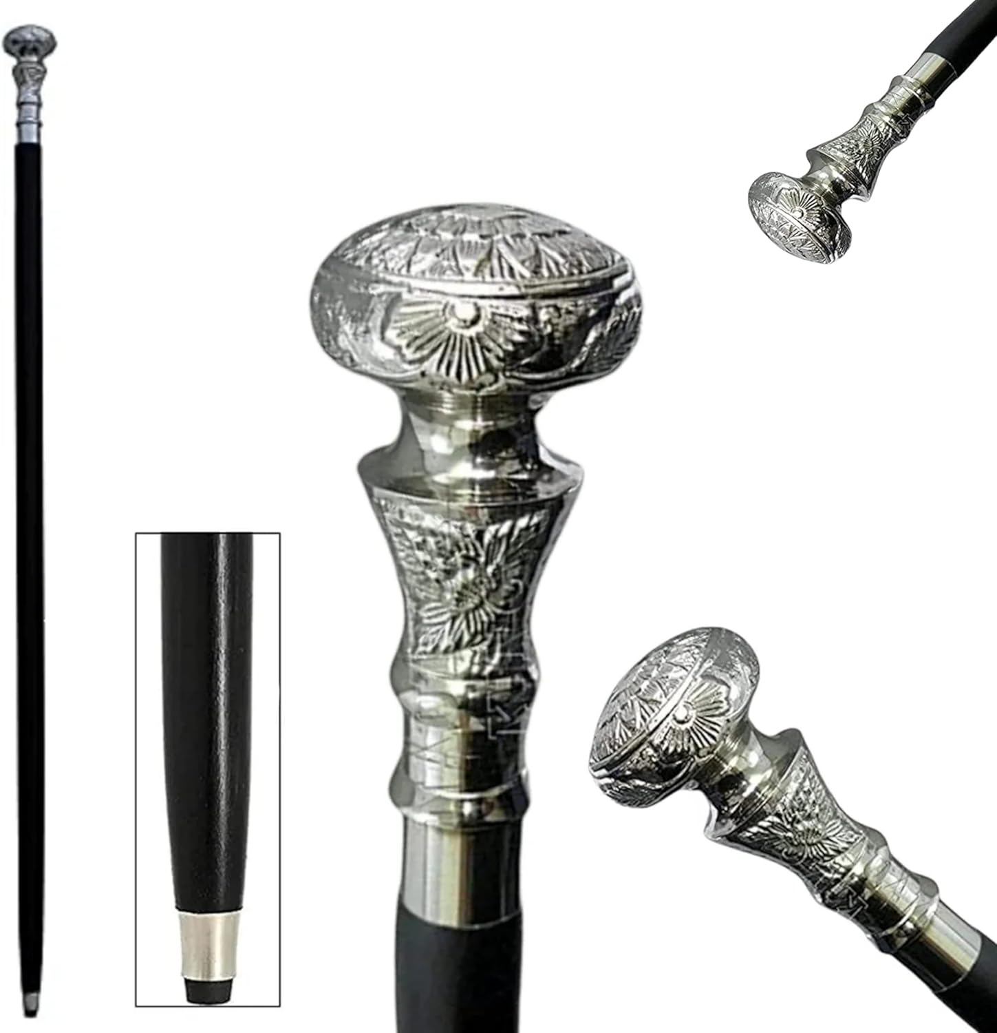 Brass Handle Wooden Walking Cane 36" R5264