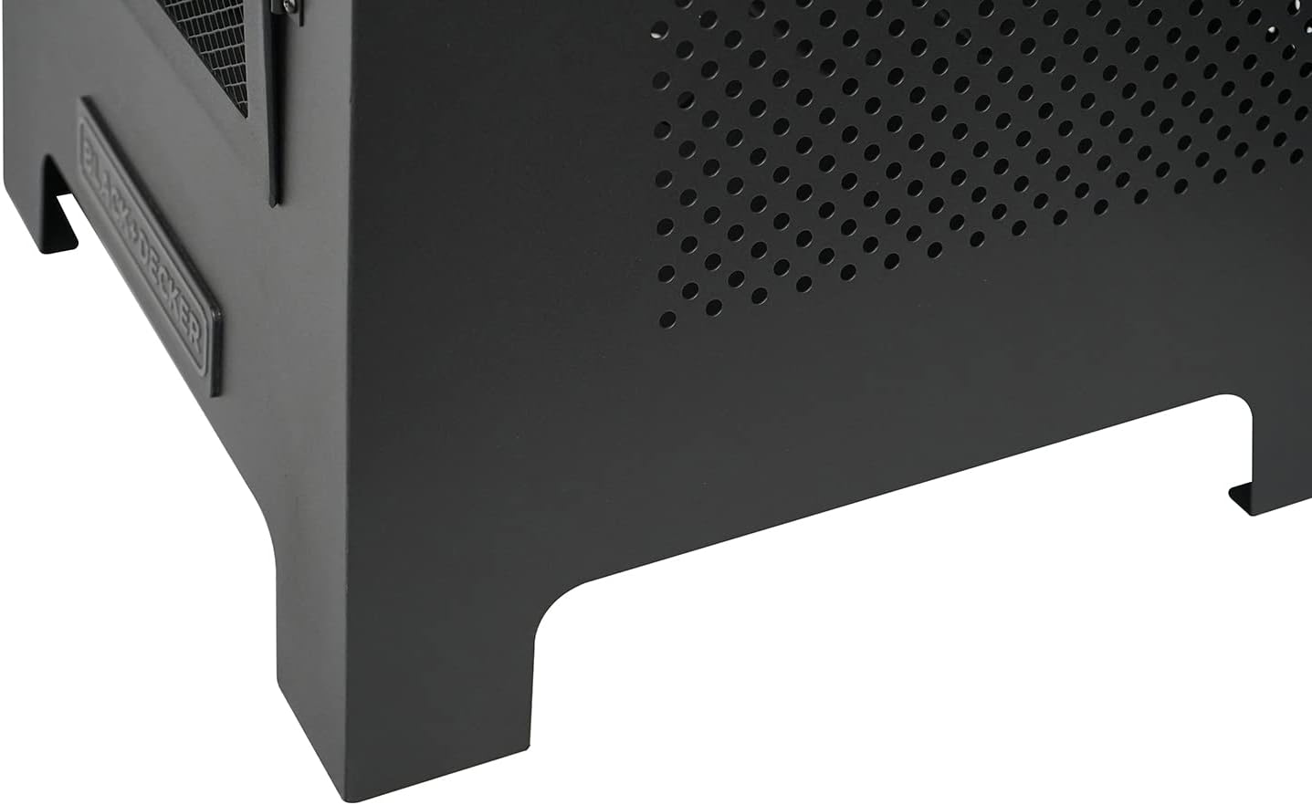 Black Steel Chiminea Fireplace with Poker H613628