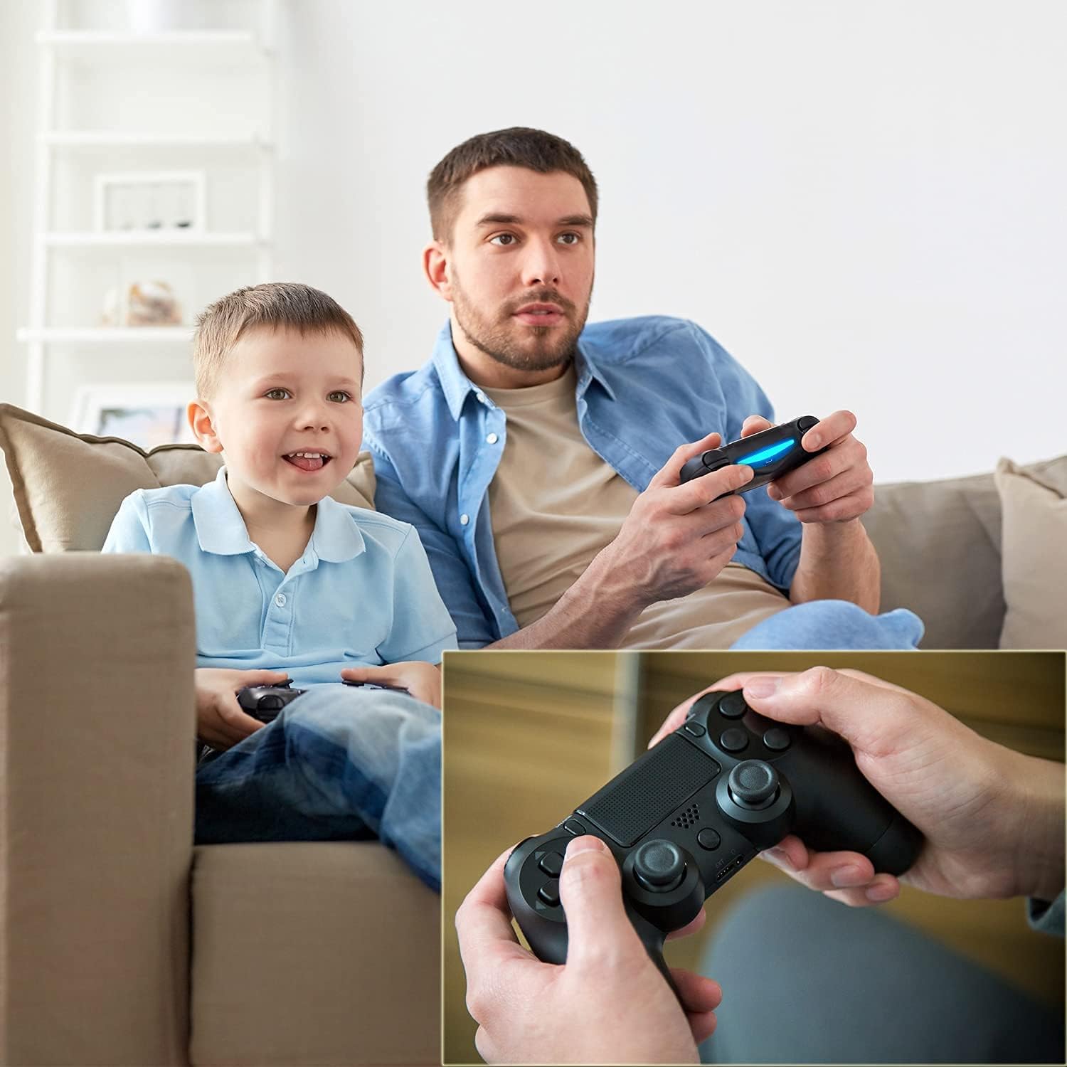 2 Pack Wireless Controller for PS4 with Bluetooth A845660