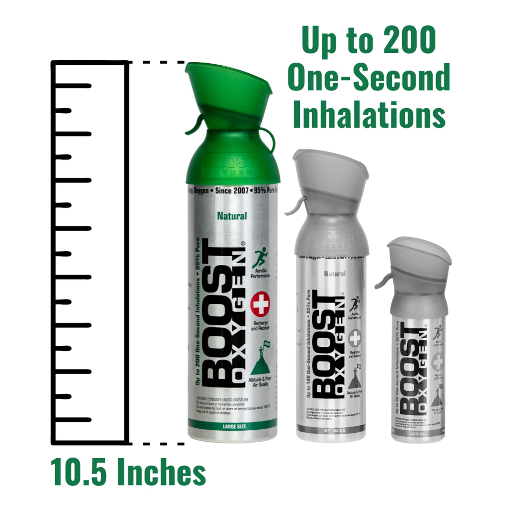 12 Pack 10L Boost Oxygen Natural Portable Pure Canned Oxygen E59367