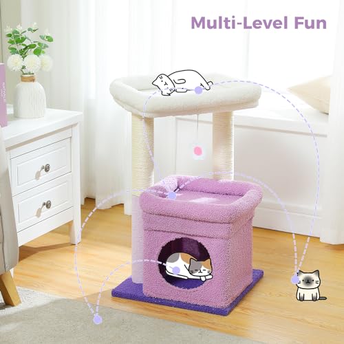 Natural Sisal Cat Tree with Cat Condo G124724
