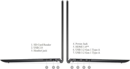 15.6" FHD LED Display Intel Core i3 8GB RAM 256GB SSD Windows 11 Home Black Laptop V6384