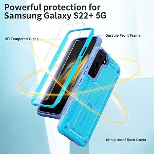 Black Rugged Shockproof Case with Kickstand for Samsung Galaxy S23 Ultra H406