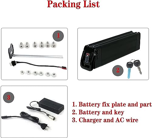36V 48V 10Ah 12.5Ah 15Ah 18Ah 20Ah Rechargeable Lithium Battery Pack S12024
