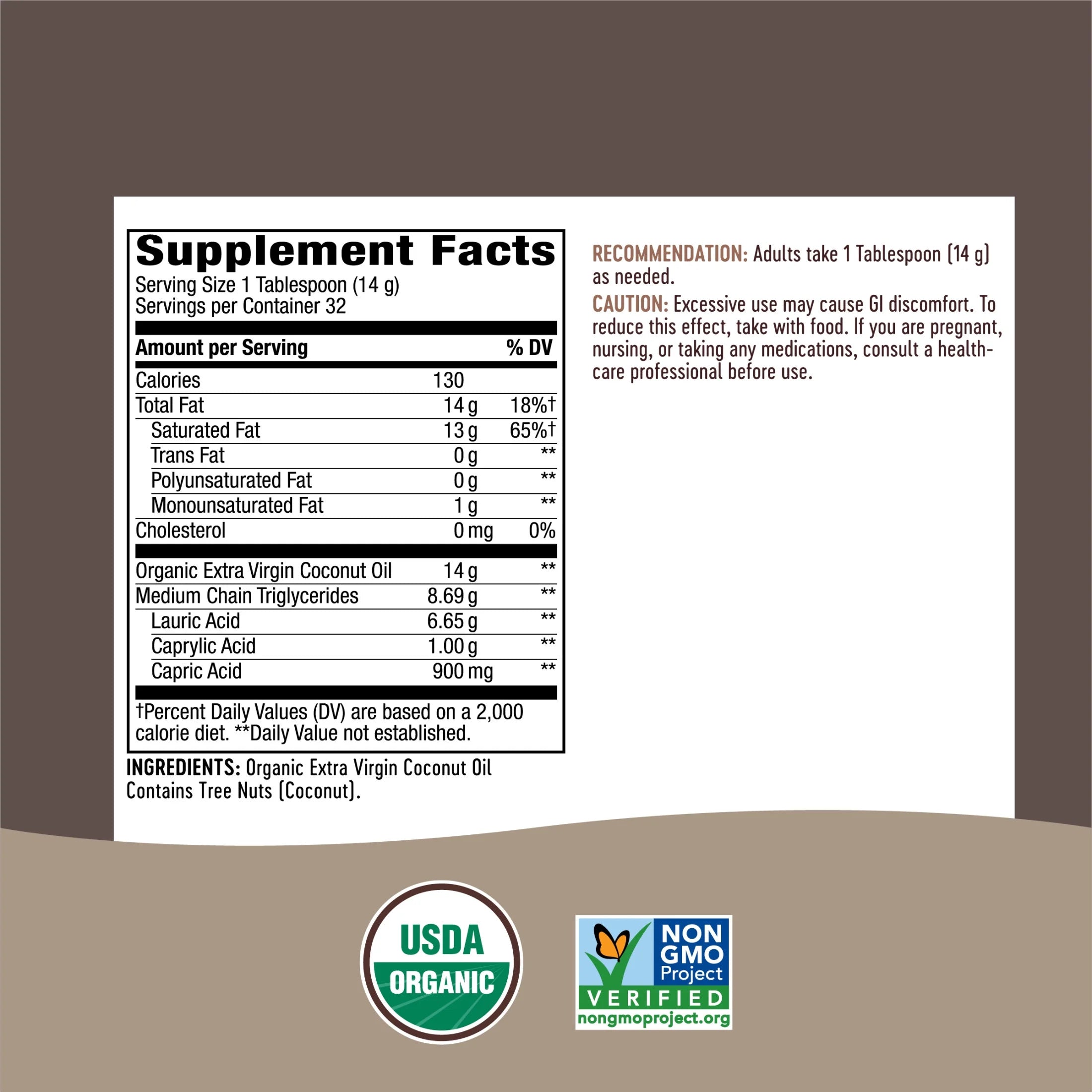 Organic Extra Virgin Coconut Oil, Cold-Pressed & Unrefined, 16 Fl Oz V403224