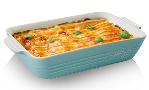 White 9x13 Ceramic Baking Dish with Handles Q269