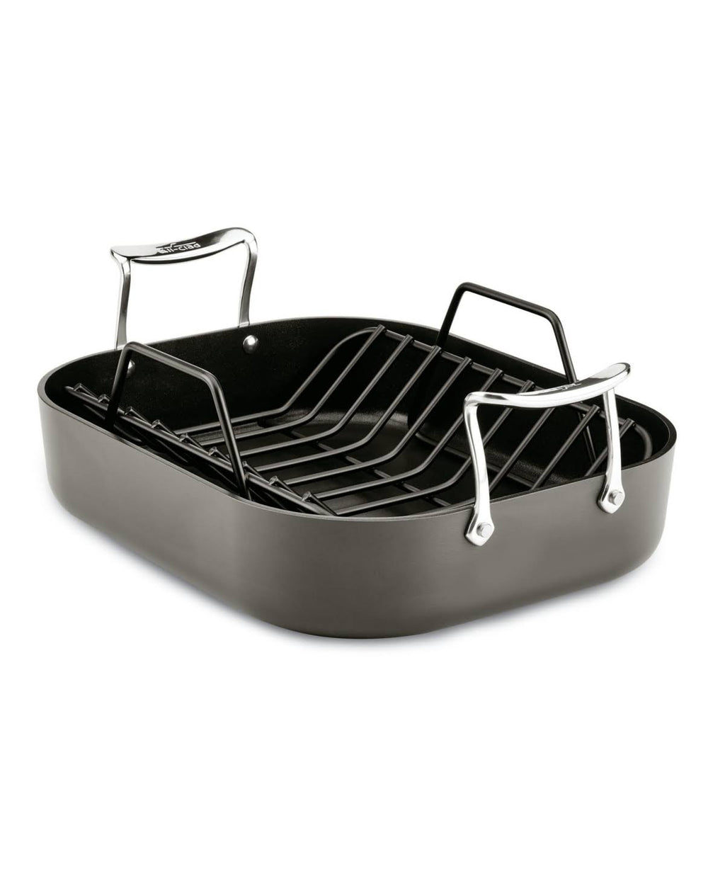 Grey Roaster with Rack, 11 X14 in A2339