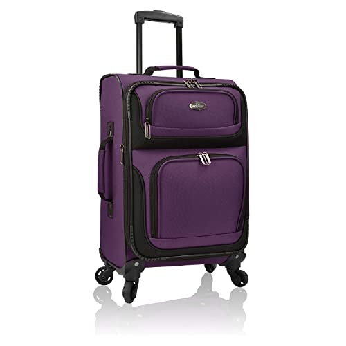 Purple Expandable Carry-on Luggage Set N794