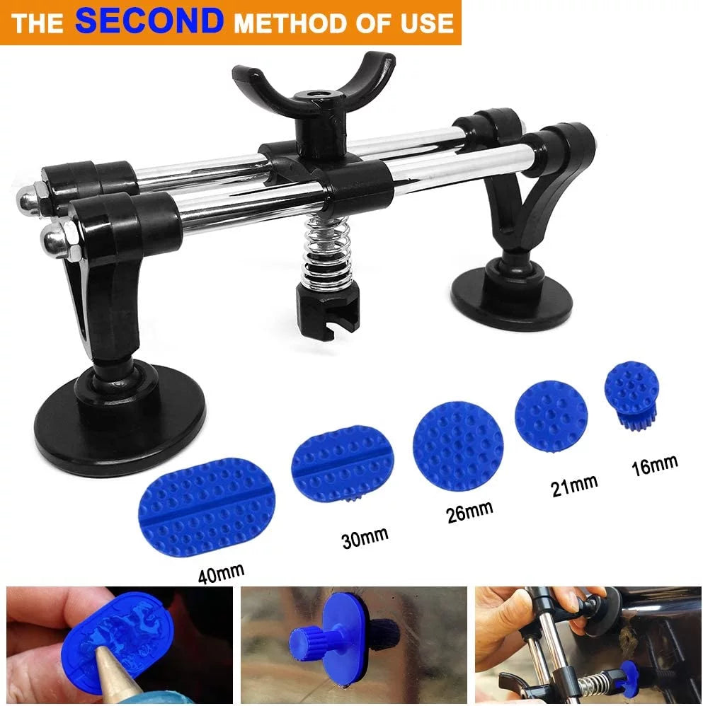 Auto Body Repair Tool Kit with Double Pole Bridge Dent Puller and Glue Set M4139