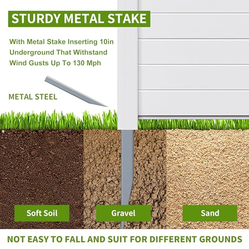 48" W X 48" H Vinyl Privacy Screen Fence 2 Panels C528866