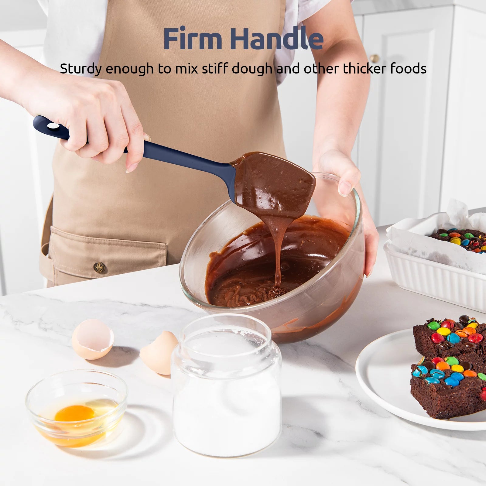 600°F High Heat Resistant Silicone Spoon Spatula Set of 3 N70408