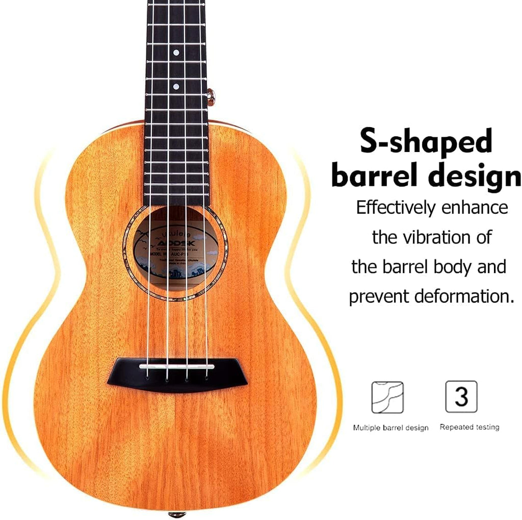 Mahogany 23 Inch Concert Ukulele with Folding Guitar Stand O90195