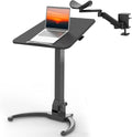 Foldable Mobile Standing Desk with Ergonomic Rotating Elbow Cushion Pad G533743