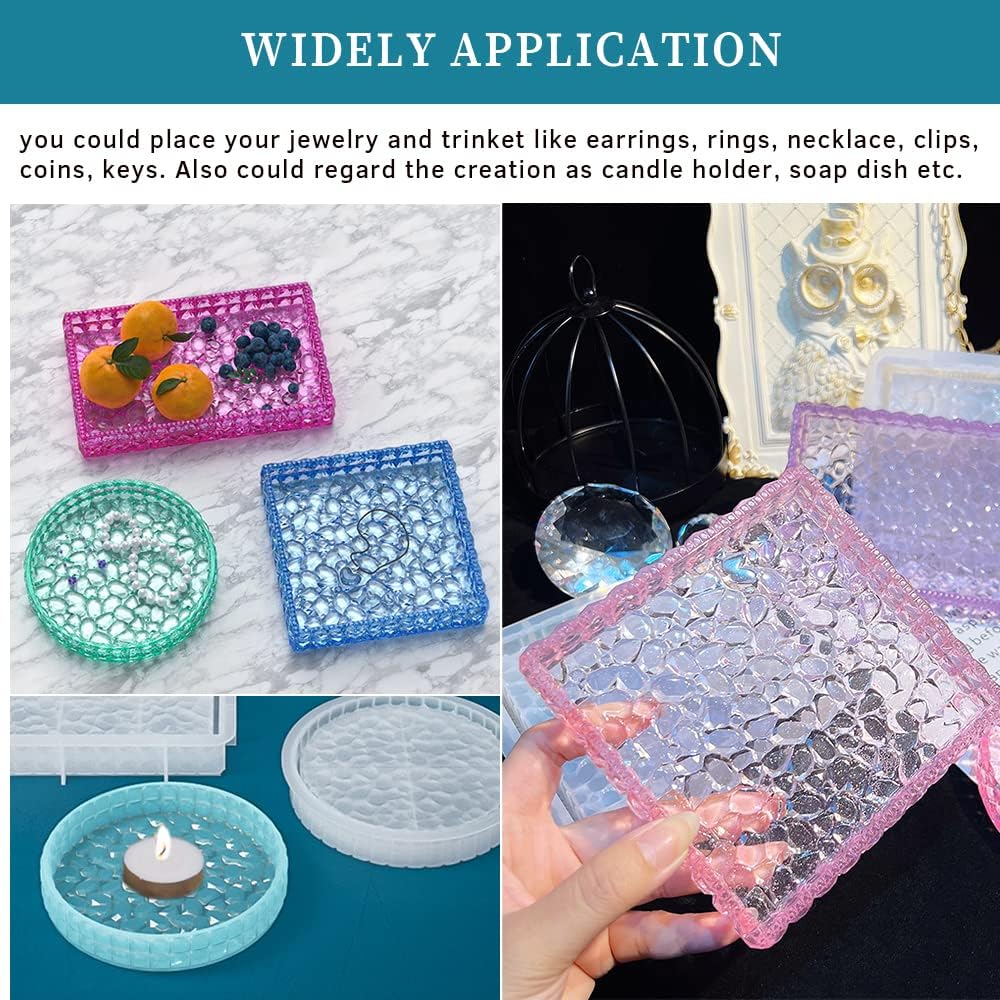 3PCS Silicone Tray Mold with Edges W319689