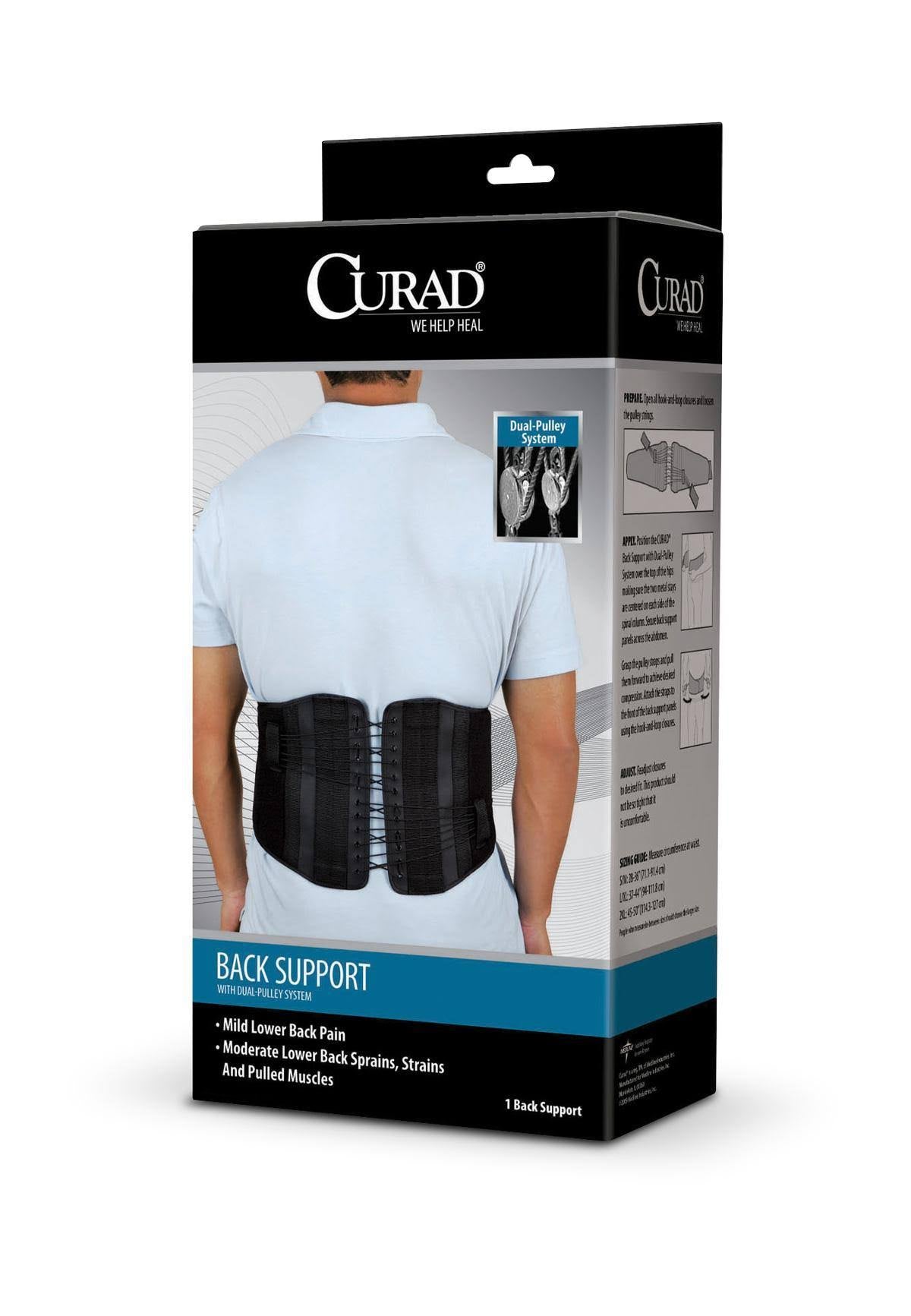 Black Small/Medium Back Support X288