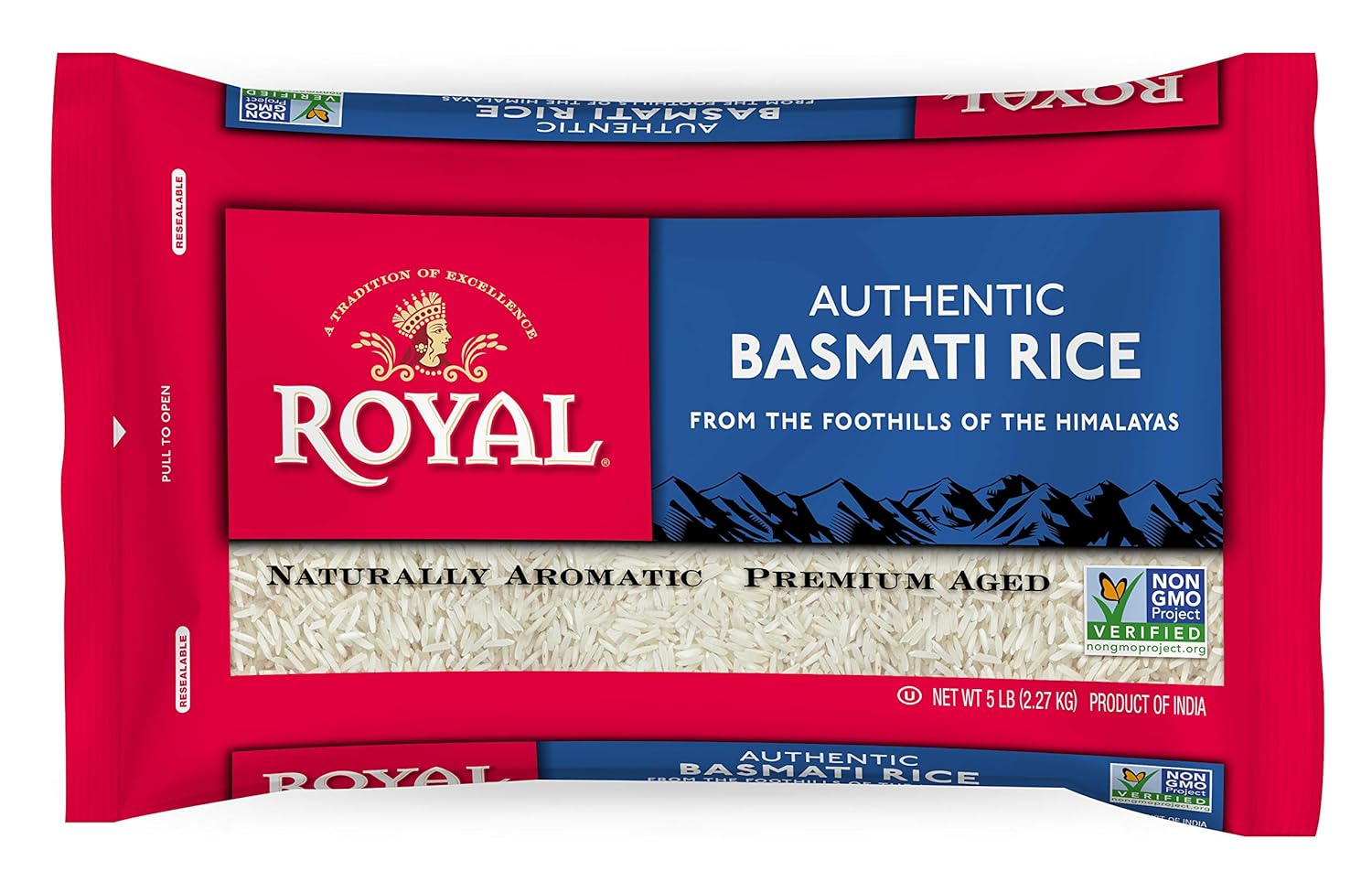 5 Pound (2-Pack) Royal White Basmati Rice K843
