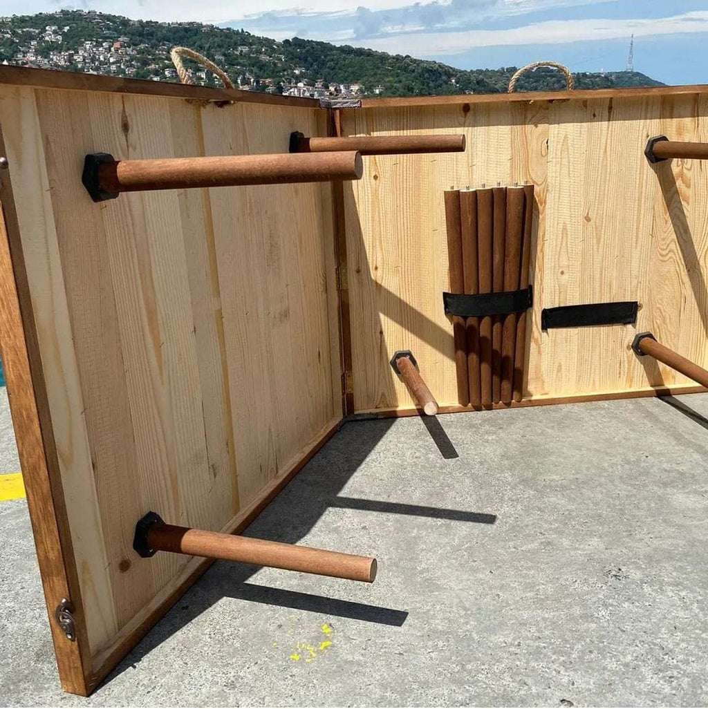 Natural Wood Low Foldable Picnic Table O705725