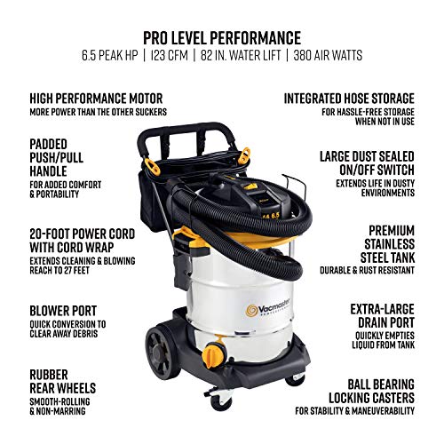 14 Gal. 6.5 HP Steel Tank Wet/Dry Vac R6051