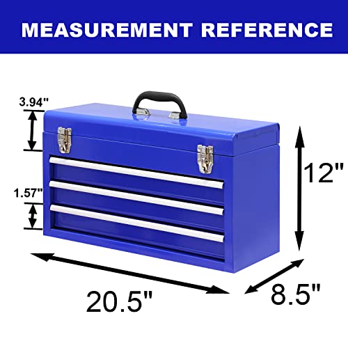 20" 3 Drawer Steel Tool Box V89756