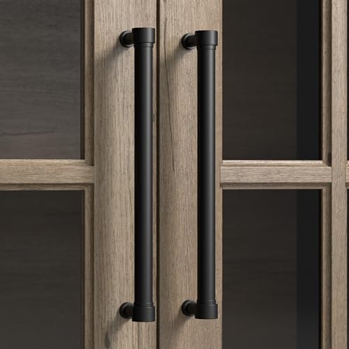 White Ash Sideboard Cabinet with Glass Doors U5002