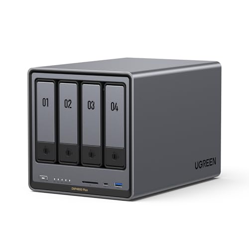 4-Bay Desktop NAS, Intel Pentium Gold 8505 5-Core CPU, 8GB DDR5 RAM, 128G SSD, 10GbE, 2.5GbE, M.2 NVMe Slots, 4K HDMI, Diskless I143