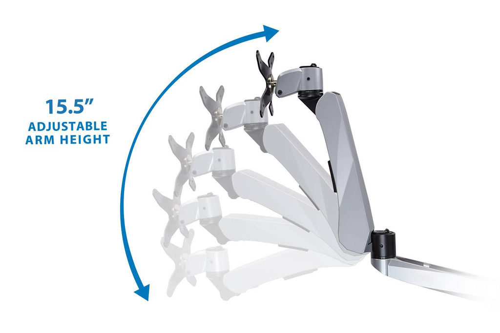 Silver Single LCD Monitor Desk Mount C2218