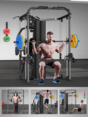 Multifunction Home Gym System with 138LB Weight Stack I854233