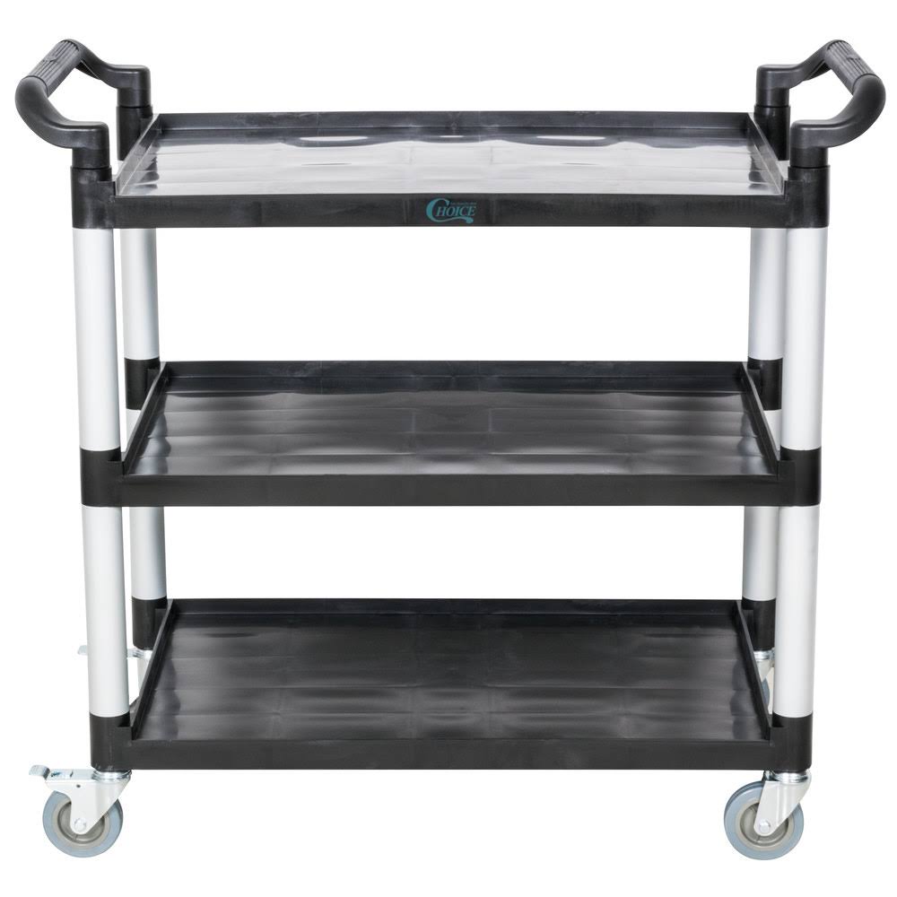 Black Utility Cart with Three Shelves T723327