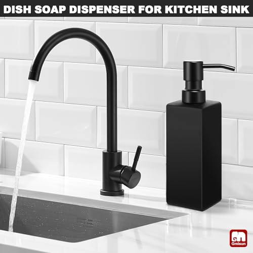Clear Glass Soap Dispenser with Stainless Steel Pump, 12oz F53195