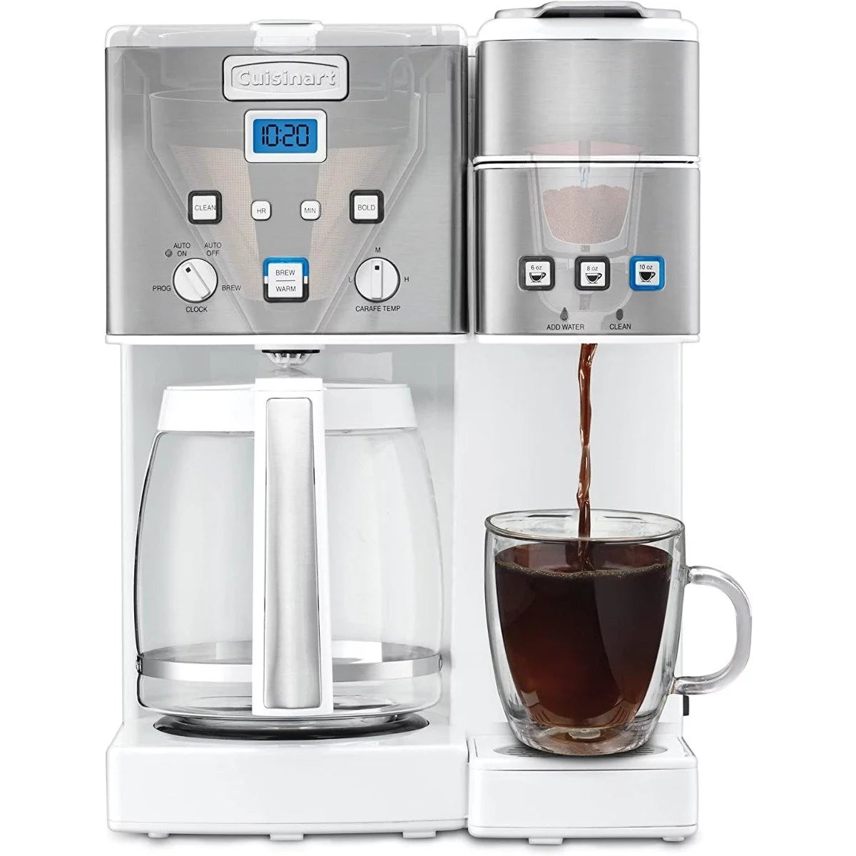 12-Cup Coffee Maker & Single-Serve Brewer White H821508