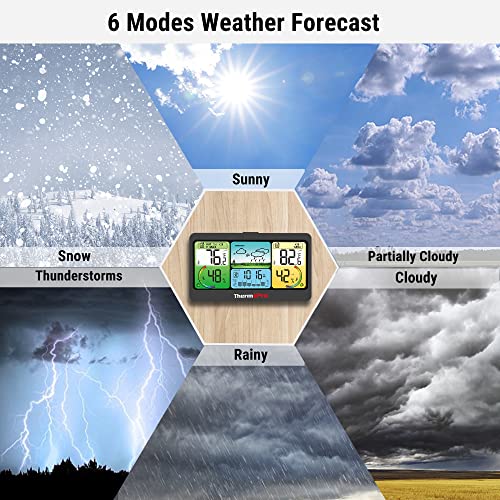 1000FT Wireless Indoor Outdoor Weather Thermometer with Forecast B581598