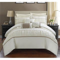 King Beige 10 Piece Comforter Set with Sheets V2446