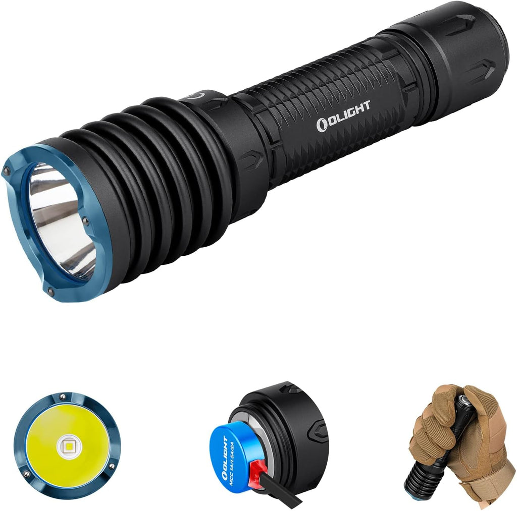 2500 Lumens Tactical Flashlight with 560 Meters Beam Distance (Black) F10871