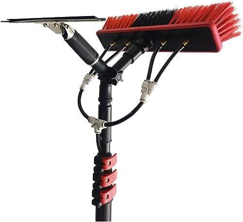 Water Fed Telescopic Window Cleaning Pole Kit with Squeegee Brush M1820