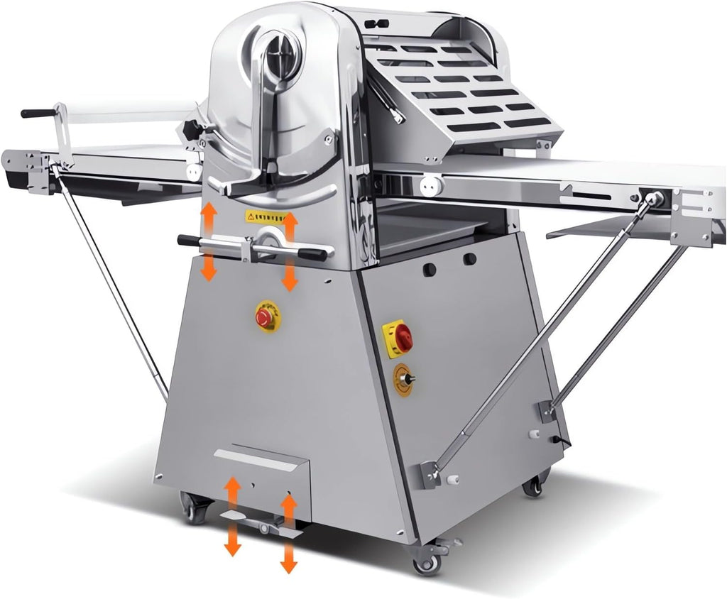 Dough Sheeter 20'' Reversible Dough Roller Machine with Foot Switch 110V U65843