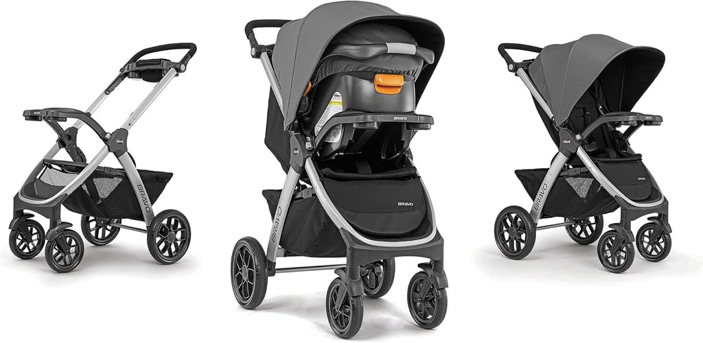 3-in-1 Travel System Stroller with Infant Car Seat and Base, Camden/Black & Grey V8670