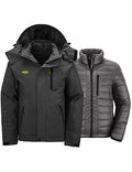 Men's Warm Winter Down Jacket Hooded Waterproof Coat I1745