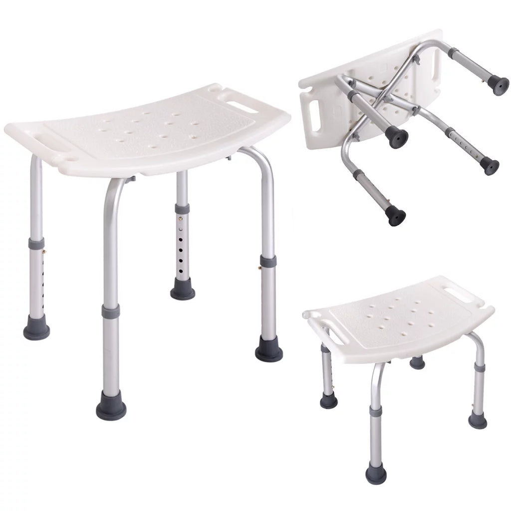 White 6 Adjustable Height Bath Shower Chair A800
