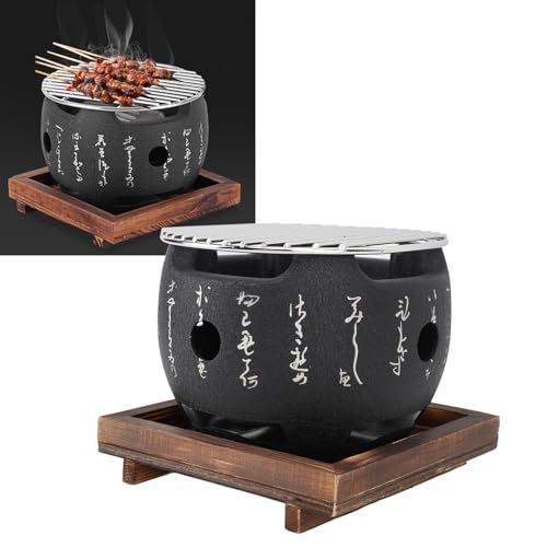 Mini Portable Round Aluminum Alloy Charcoal Hibachi Grill Y258